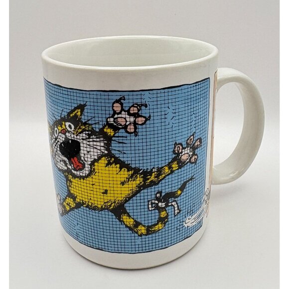 Gary Patterson Anybody Home? Cartoon Coffee Mug Cat Mice Comic Retro 80s - Picture 8 of 10